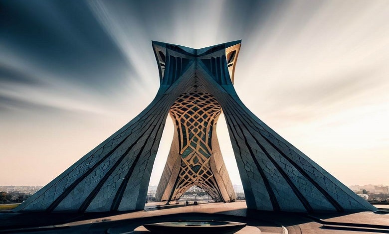 طراحی برج آزادی تهران با هوش مصنوعی
