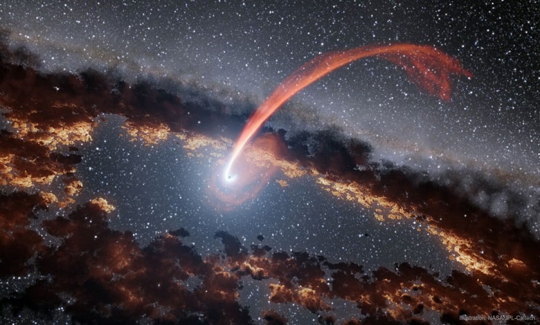 سیاهچاله یک ستاره در حال گذر را مختل می کند