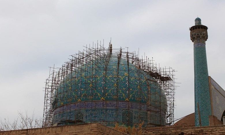 پایان مرمت گنبد مسجد امام اصفهان