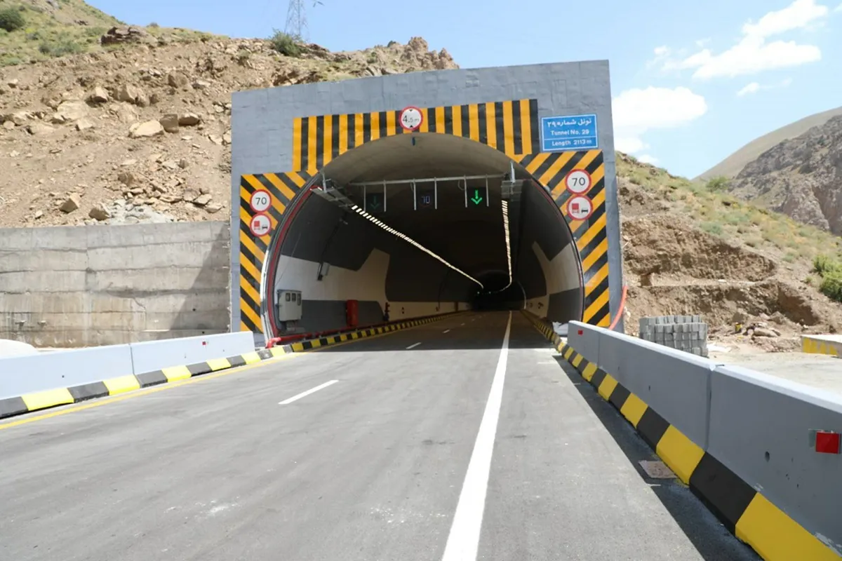 افتتاح باند شرقی فاز دوم آزادراه تهران - شمال