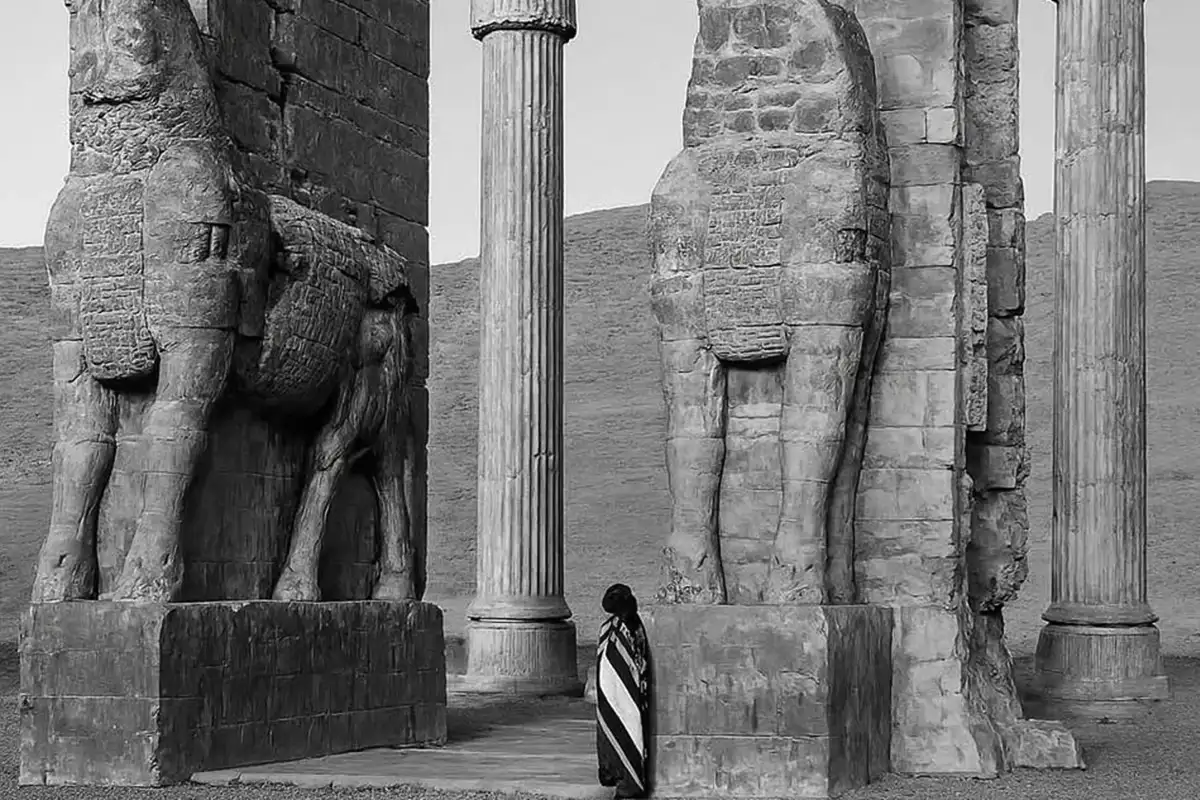 تصویر دروازه ملل تخت جمشید 102 سال قبل