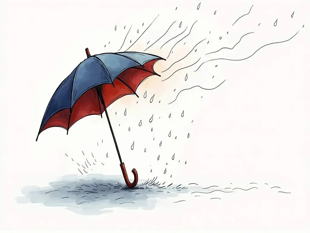 چتر یا پانچو یکی از وسایل مورد نیاز برای سفر به شمال در پاییز