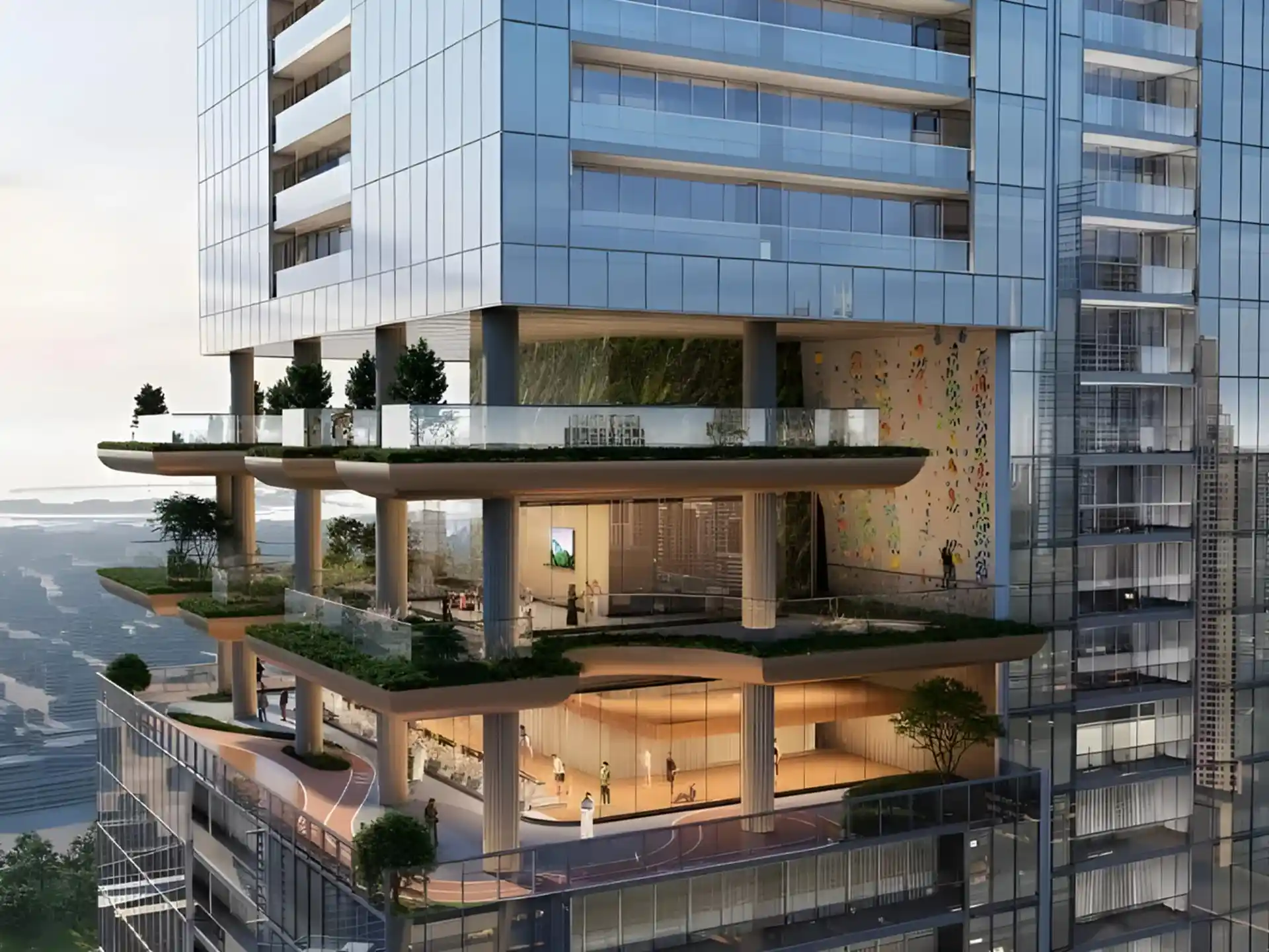 طبقات مختلف پروژه Sobha SkyParks