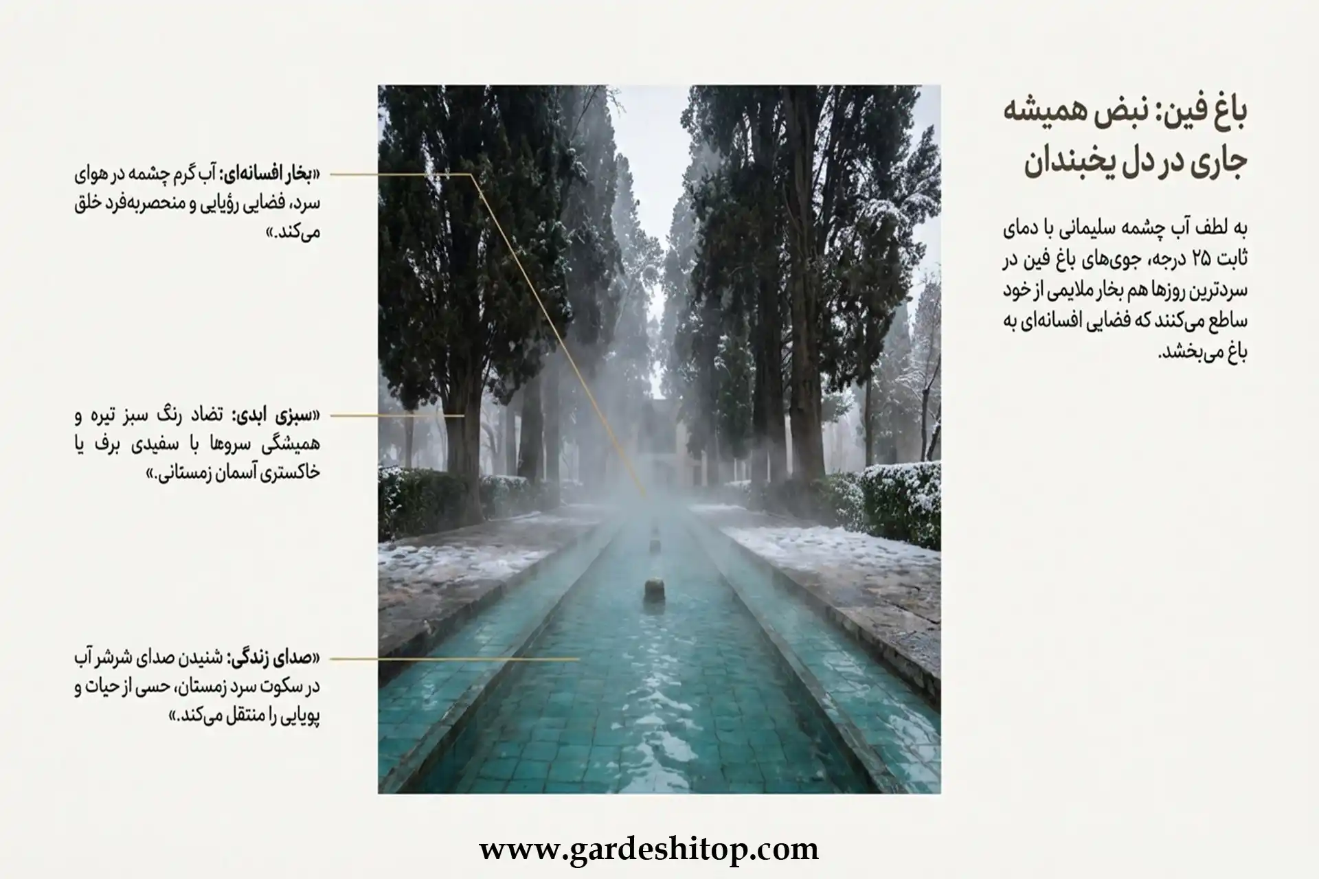 باغ فین در زمستان