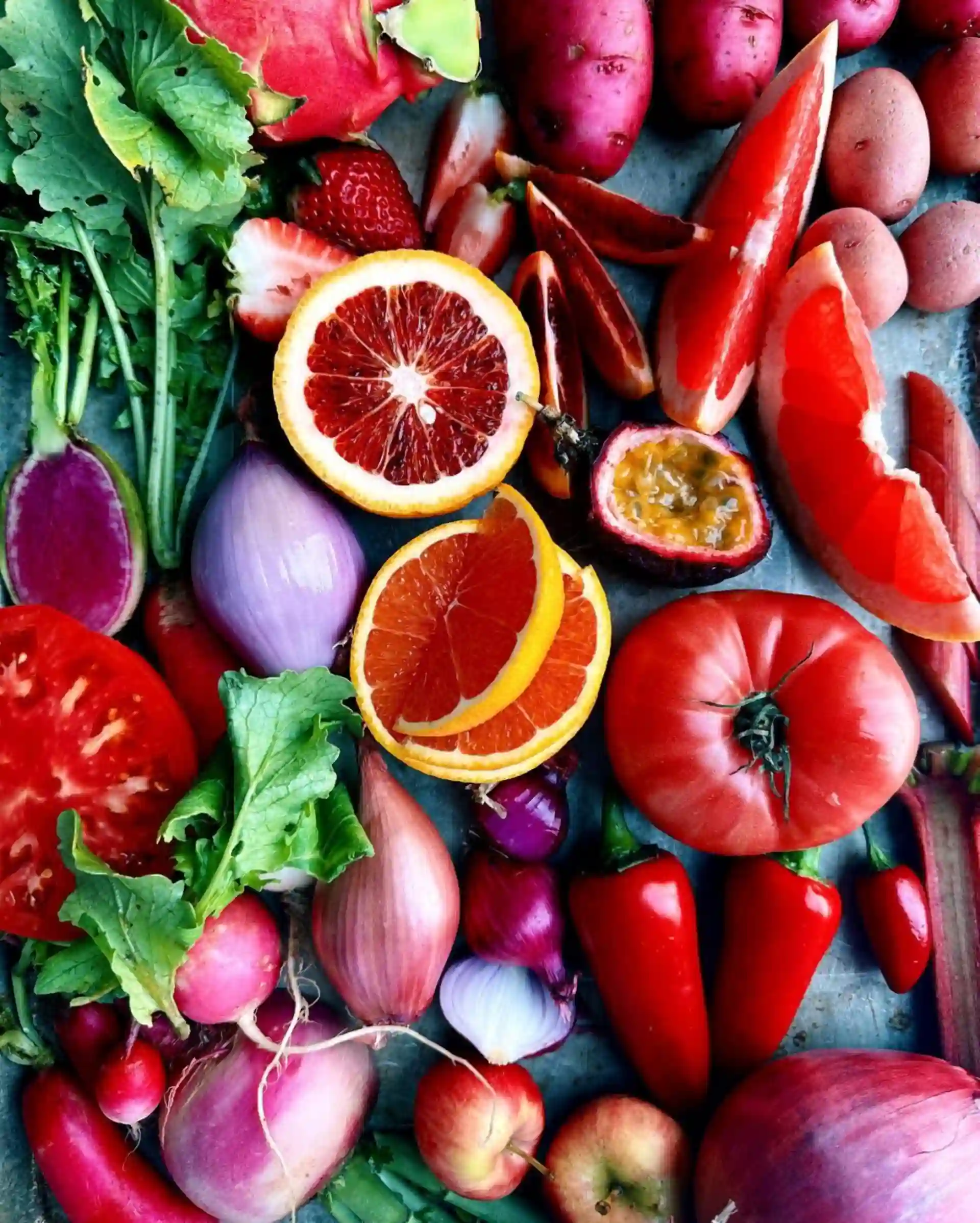 میوه‌ها و صیفی‌جات که توسط دوربین بریتنی رایت ثبت شده‌اند